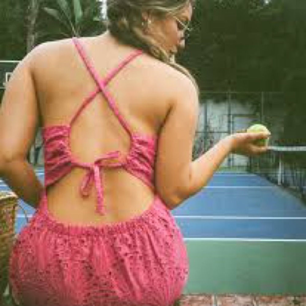 NWT- ANDIE The Roatan Midi Dress eyelet in Rosette - Picture 2 of 9
